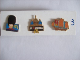 PIN´S -  MCDONALDS  Lot De 3 Pin´s   - Voir Photo (3) - McDonald's