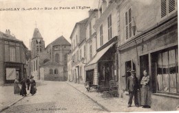 GROSLAY RUE DE PARIS ET L'EGLISE - Groslay