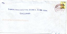 GHANA. N°1844 De 1995 Sur Enveloppe Ayant Circulé. Héron. - Storchenvögel