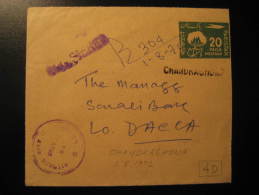 BANGLADESH 1972 Chandraghona Dacca Overprinted PAKISTAN Postal Stationery Cover Stamp Stamps Op - Bangladesh