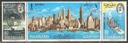 Sharjah 1964 Mi# 87-89 A Used - Strip Of 3 - New York World’s Fair EXPO 1964-65 - Sharjah