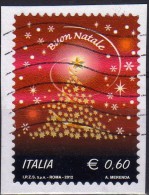 2012 Natale 0,60 Autoadesivo Su Frammento - 2011-20: Gebraucht