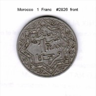 MOROCCO    1  FRANC    (Y # 36.2) - Marocco