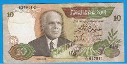 TUNEZ - 10 Dinar  1986 Circulado  P-84 - Tunisia