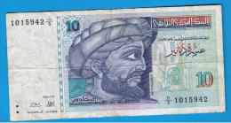 TUNEZ - 10 Dinar  1994 Circulado  P-87 - Tunisie