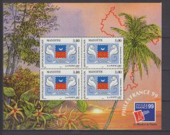 Mayotte Bloc N° 1 Luxe ** - Blocks & Sheetlets
