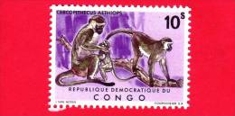 Repubblica Democratica Del CONGO - 1971 - Scimmie - Grass - Monkeys - Cercophitecus Aethiops - 10 - Usados