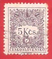 CECOSLOVACCHIA - CESKOSLOVENSKO - SEGNATASSE USATO - 1963 - New Figure Drawing - 5 Kčs - Michel CS P91B - Postage Due