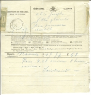 Télégramme / Telegram De NAMUR 1907 Pour BLANKENBERGHE ( Blankenberge ) . - Telegraafzegels [TG]