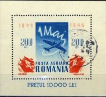 1946 May 1 - Labour Day Souvenir Sheet,Romania,Mi.Bl 32,VFU - Usado