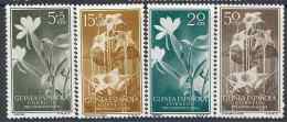 1956 GUINEE ESPAGNOLE 374-77* Fleurs, Orchidée, Charnière - Guinea Española