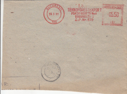 AMOUNT 4, BUCHAREST, WOOD COMPANY METERMARK, MACHINE STAMPS ON FRAGMENT, 1990, ROMANIA - Franking Machines (EMA)