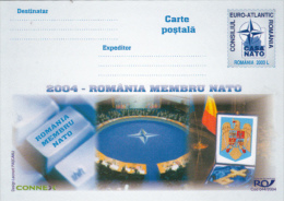 NATO, MILITARY FORCES, ROMANIA- NEW MEMBER, PC STATIONERY, ENTIER POSTAL, 2004, ROMANIA - OTAN