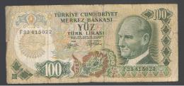 TURQUIA - TURKEY - 100 Liras 1970  Muy Circulado  P-189 - Turquie