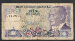 TURQUIA - TURKEY - 1000 Liras 1970   Circulado  P-196 - Turquie