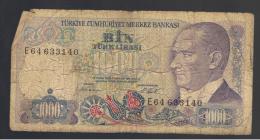 TURQUIA - TURKEY - 1000 Liras 1970   Circulado  P-196 - Turchia