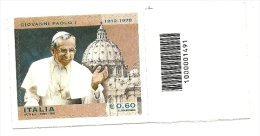 2012 - Italia 3417 Papa Giovanni Paolo I - Codice A Barre - 2011-20: Mint/hinged