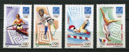 (CL 98) Roumanie ** N° 4905 à 4908 - J.O. D'Athènes (aviron, Escrime, Natation, Gym.) - Neufs