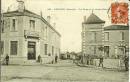 CPA  LANGON, La Poste Et Le Châlet Délas  8750 - Langon
