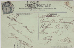 TUNISIE - 1908 - CARTE Avec RARE OBLITERATION MARITIME De MARSEILLE "LIGNE De TUNIS" - Cartas & Documentos