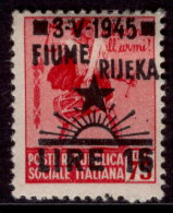 ~~~ Italie Italy Fiume 1945 - FIUME RIJEKA Overprint - No Watermark - Sass. 21 / Mi. 32 Y * - Signed - Cat. 170 Euro ~~~ - Yugoslavian Occ.: Fiume