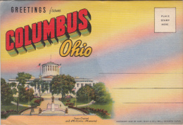 Greetings From Columbus Ohio - Booklet  Folder - Unused - 2 Scans - Columbus