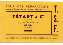 Buvard - T.S.F. Pour Vos Réparations - Tétart & Cie - Arras - Electricity & Gas