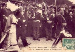 Paris   75   Revue  De Longchamp   S.M La Reine Des Belges Et Le Président Fallières - Otros & Sin Clasificación