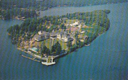 Lake George New York - Aerial View Showing Sagamore Hotel - Stamp & Postmark 1966 - Lake George