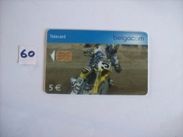MOTO CROOS    - Telecarte Belgique  5 Euros  - Annee 2007- Voir Photo (60) - Motos
