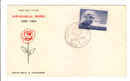 First Day Cover Issued From India On Jawaharlal Nehru On 12.06.1964 - Omslagen