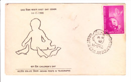 First Day Cover Issued From India On Children´s Day On 14.11.1966 - Briefe
