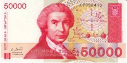 50,000 Dinara, 1993 Croatia Currency Banknote, Krause #26a, Uncirculated - Kroatien