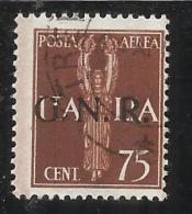 ITALIA REGNO ITALY KINGDOM 1944 REPUBBLICA SOCIALE ITALIANA RSI GNR POSTA AEREA AIR MAIL CENT. 75 USED - Correo Aéreo