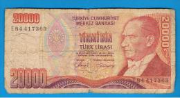 TURQUIA - TURKEY - 20.000 Liras 1970   Circulado  P-201 - Turkije