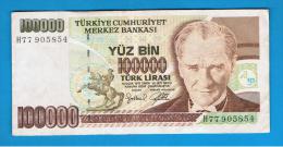 TURQUIA - TURKEY - 100.000 Liras 1970   Circulado  P-205 - Turquie