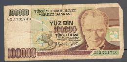 TURQUIA - TURKEY - 100.000 Liras 1970   Circulado  P-205 - Turquie
