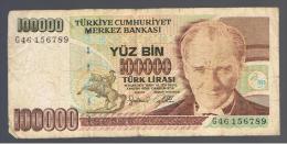 TURQUIA - TURKEY - 100.000 Liras 1970   Circulado  P-205 - Türkei