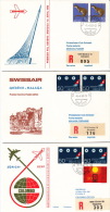 Collection SWISSAIR - 23 Lettres (18) Recommandées  De 1ers Vols Aviation. Cachets Arrivée, Cote 220.- CHF - Premiers Vols