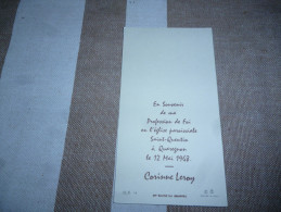 Souvenir Communion Corinne LEROY 1968 Quaregnon - Kommunion Und Konfirmazion