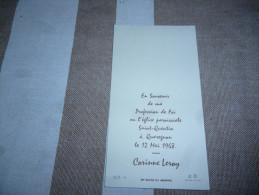 Souvenir Communion Corinne LEROY 1968 Quaregnon - Comunión Y Confirmación