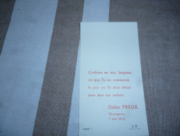 Souvenir Communion Didier PREUX Quaregnon 1972 - Kommunion Und Konfirmazion