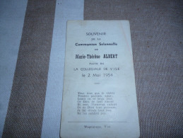 Souvenir Communion M-T ALBERT Visé 1954 - Comunión Y Confirmación