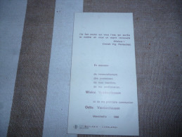 Souvenir Communion W Et O  VANDERCLAUSEN Marcinelle 1968 - Kommunion Und Konfirmazion