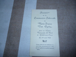 Souvenir Communion MF VANOYCHE Lodelinsart Ouest 1962 - Communion