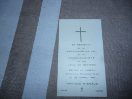 Souvenir Communion D MICHAUX Charleroi Broucheterre 1967 - Kommunion Und Konfirmazion