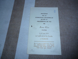 Souvenir Communion Anne GIET 1973 Fléron - Kommunion Und Konfirmazion