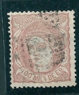 Spain 1870 Edifil 108 Used - Gebruikt