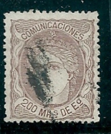 Spain 1870 Edifil 109 Used - Gebruikt