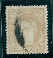 Spain 1870 Edifil 113 SG 181 Used - Oblitérés